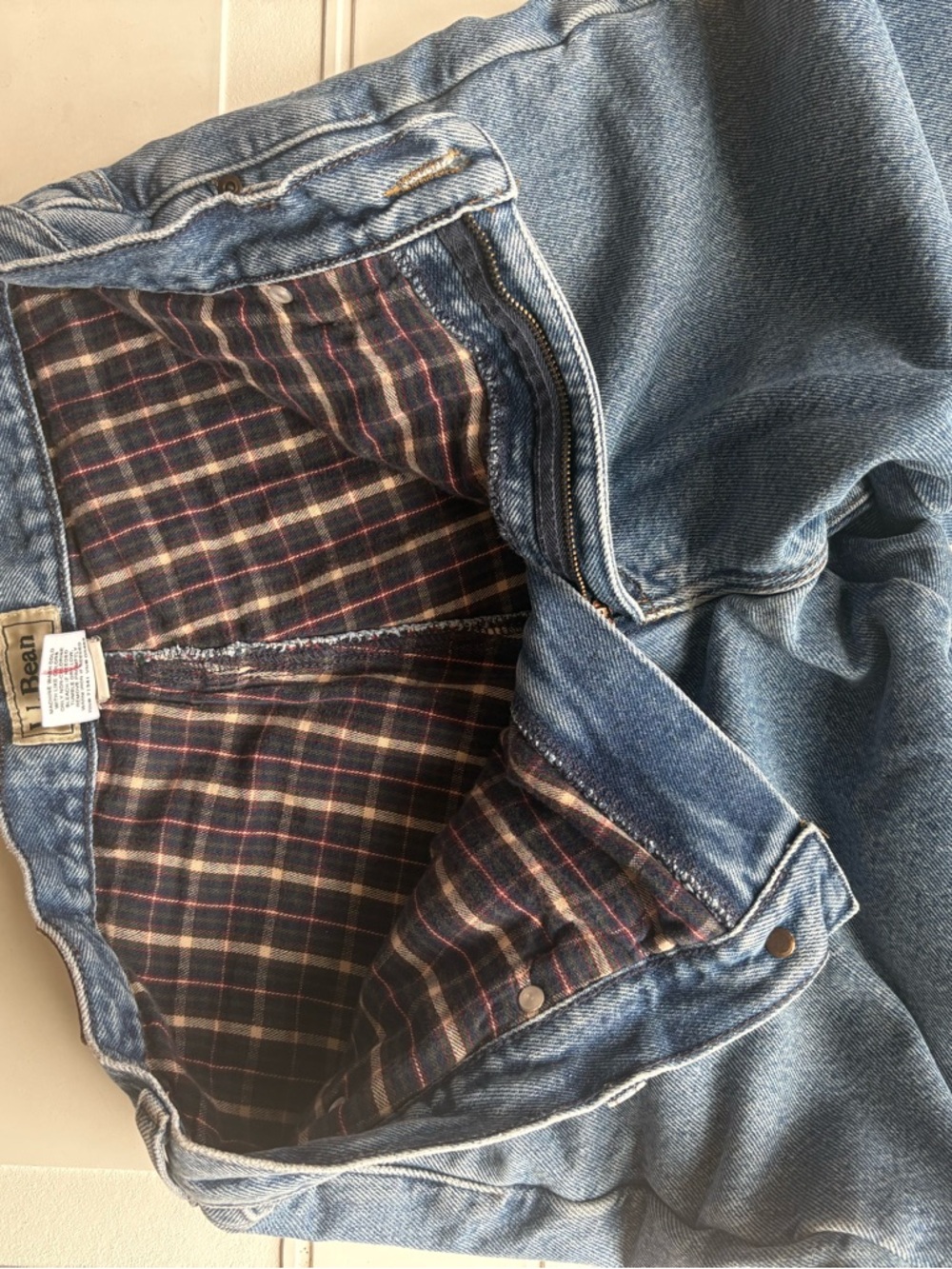 L.L. Bean Men’s Flannel Lined Jeans Size 31x30 - Picture 7 of 9